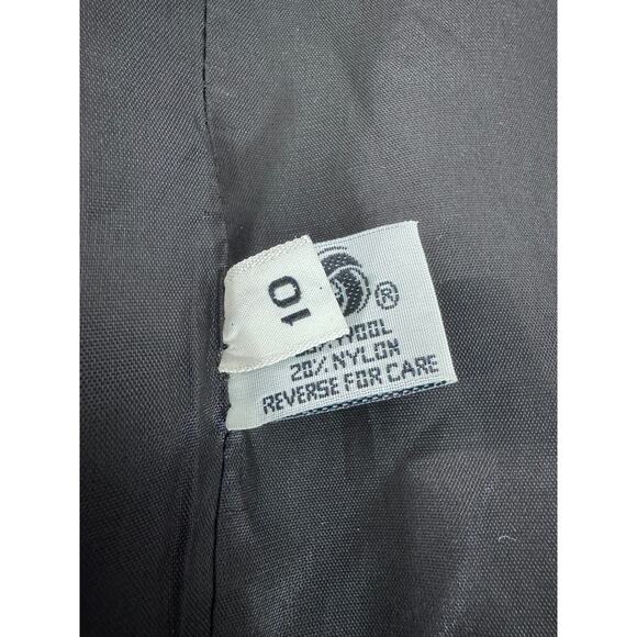 "LESLIE FAY" Wool Blend Double Breasted Women's Coat SZ 10 Preppy Old Money - Picture 6 of 14